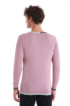 Regular Fit Wool Blend Pink Crewneck Sweater - MIB