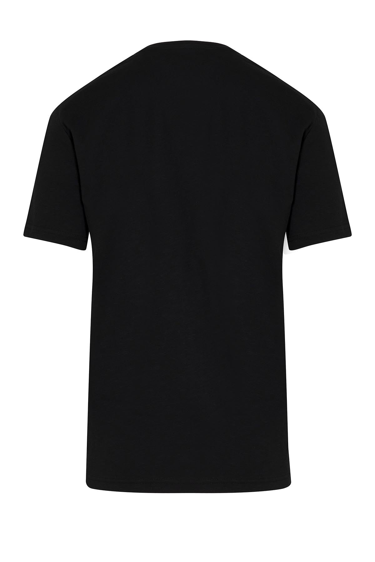 Slim Fit 100% Cotton Black Crew Neck T-Shirt - MIB