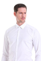 Slim Fit 100% Cotton French Cuff White Dress Shirt - MIB