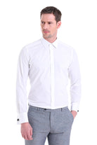 Slim Fit 100% Cotton French Cuff White Dress Shirt - MIB