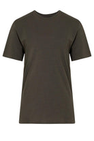 Slim Fit 100% Cotton Khaki Crew Neck T-Shirt - MIB