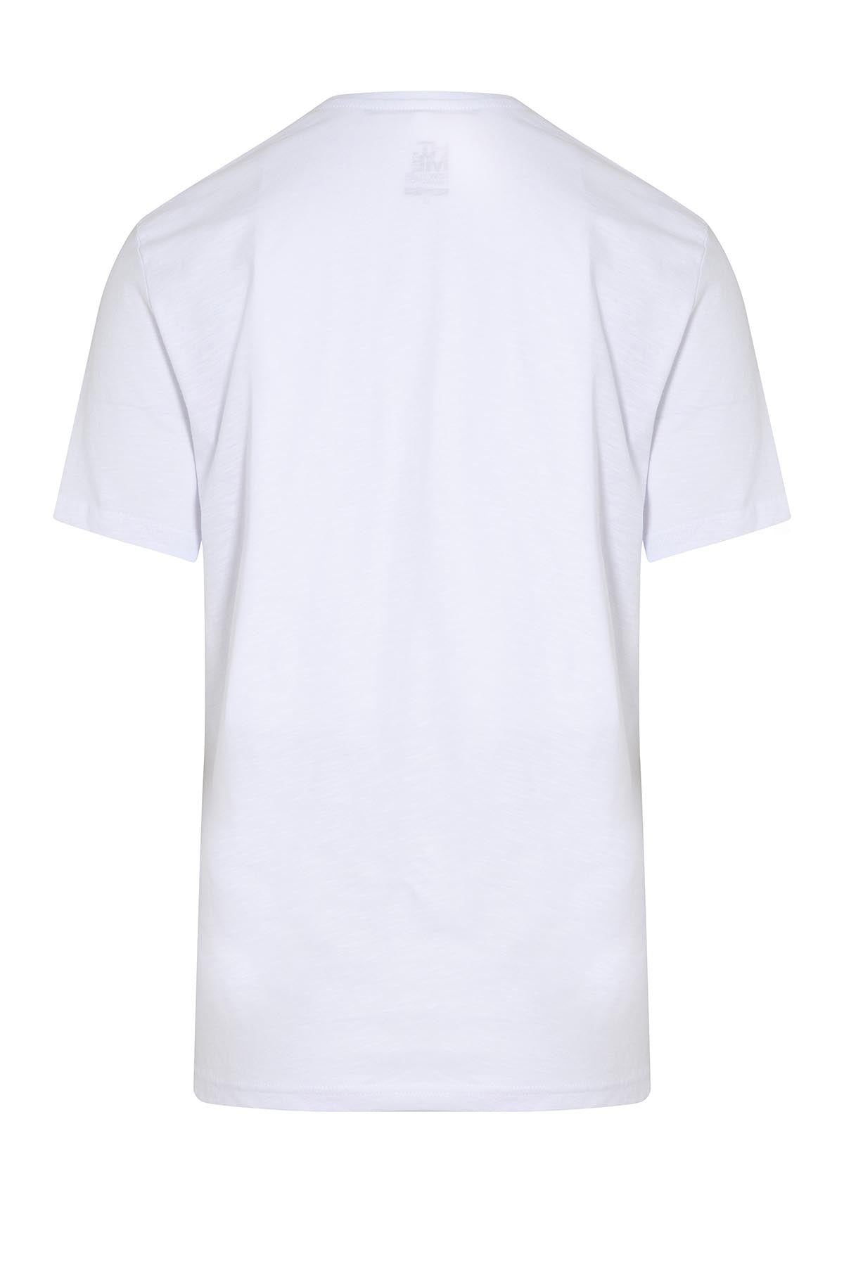 Slim Fit 100% Cotton White Crew Neck T-Shirt - MIB