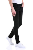 Slim Fit 5 Cotton Pocket Black Casual Pants - MIB