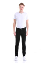 Slim Fit 5 Cotton Pocket Black Casual Pants - MIB