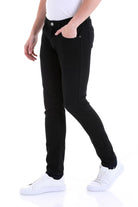 Slim Fit 5 Cotton Pocket Black Casual Pants - MIB