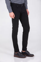 Slim Fit 5 Pocket Black Cotton Casual Pants - MIB