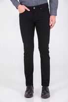 Slim Fit 5 Pocket Black Cotton Casual Pants - MIB