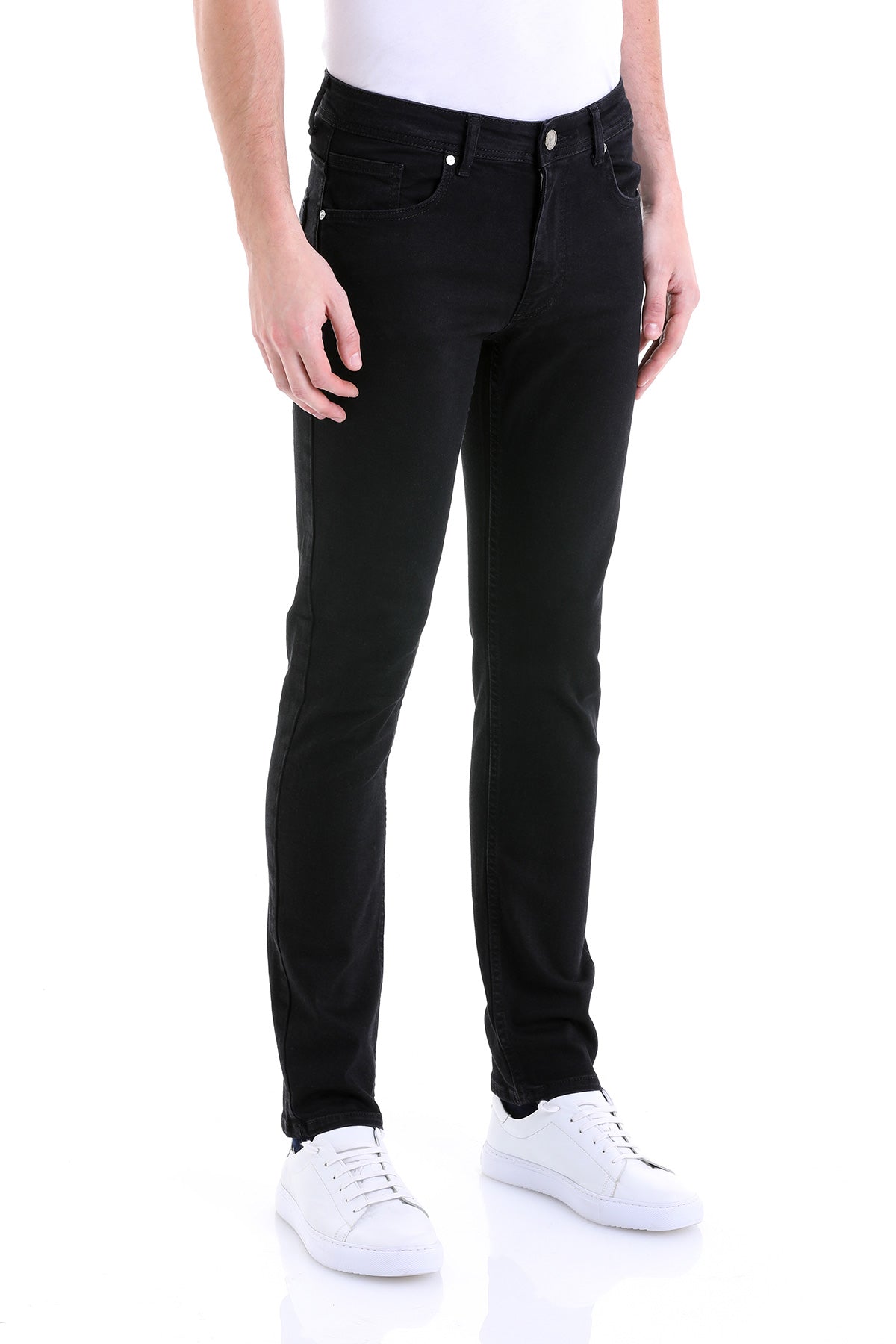 Slim Fit 5 Pocket Black Cotton Denim - MIB