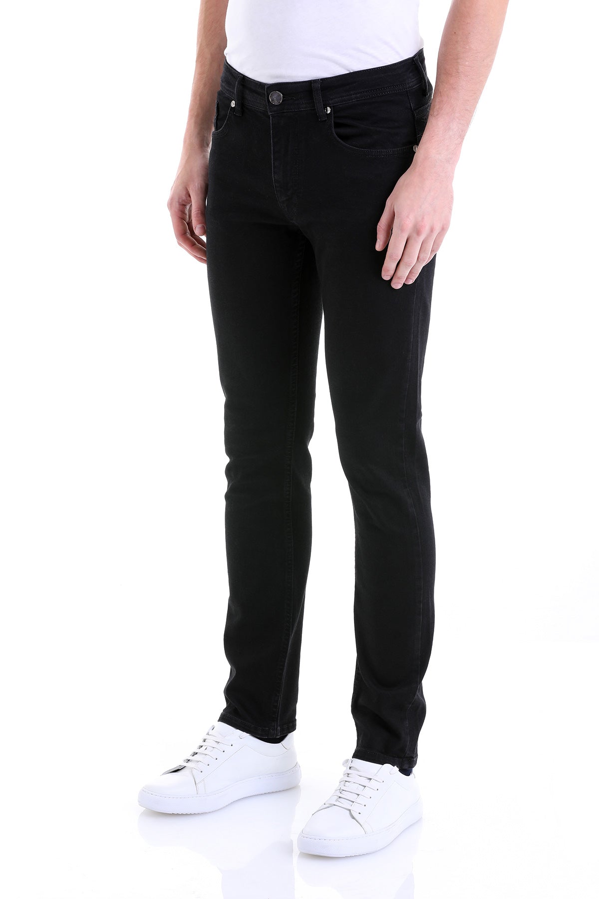 Slim Fit 5 Pocket Black Cotton Denim - MIB