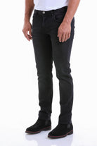 Slim Fit 5 Pocket Black Cotton Denim Jeans - MIB