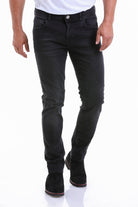 Slim Fit 5 Pocket Black Cotton Denim Jeans - MIB