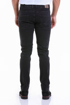 Slim Fit 5 Pocket Black Cotton Denim Jeans - MIB