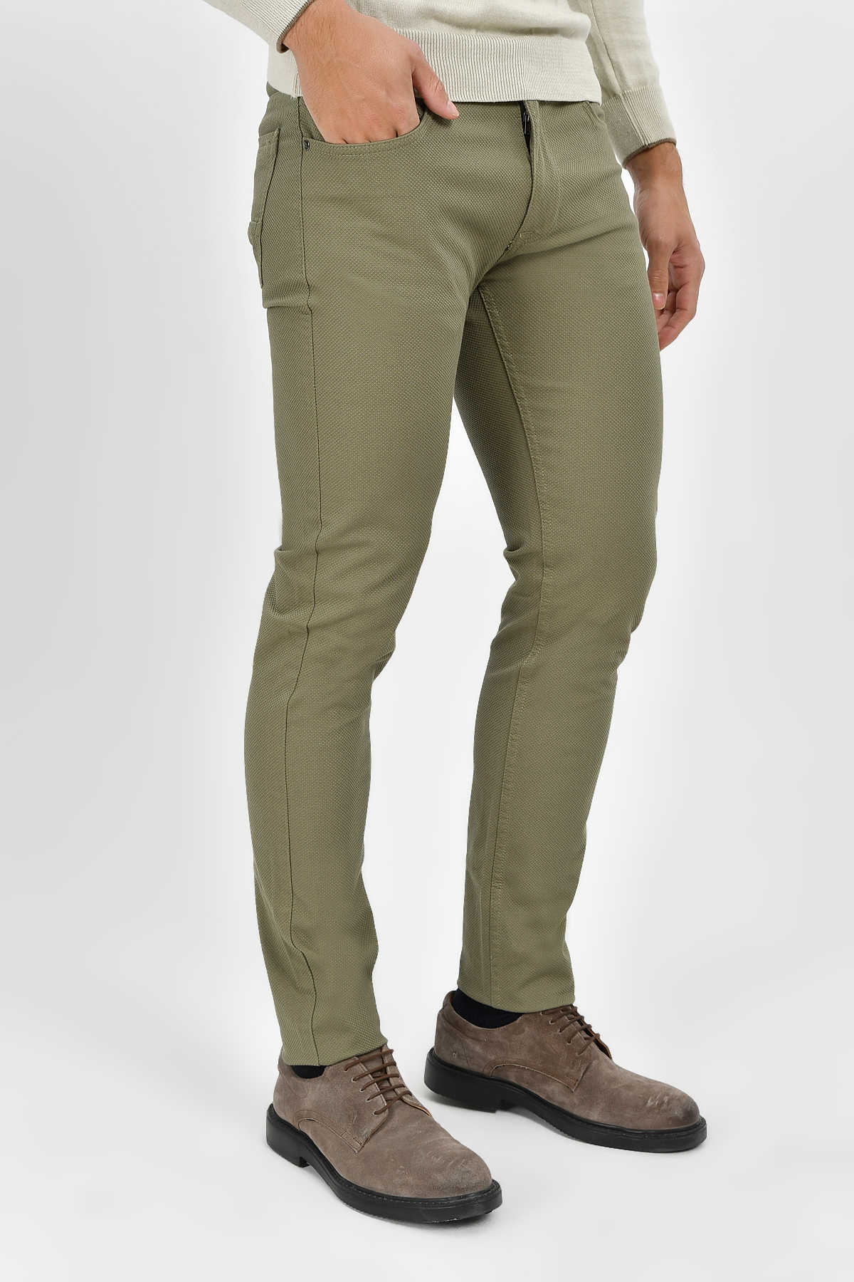 Slim Fit 5 Pocket Khaki Cotton Casual Pants - MIB