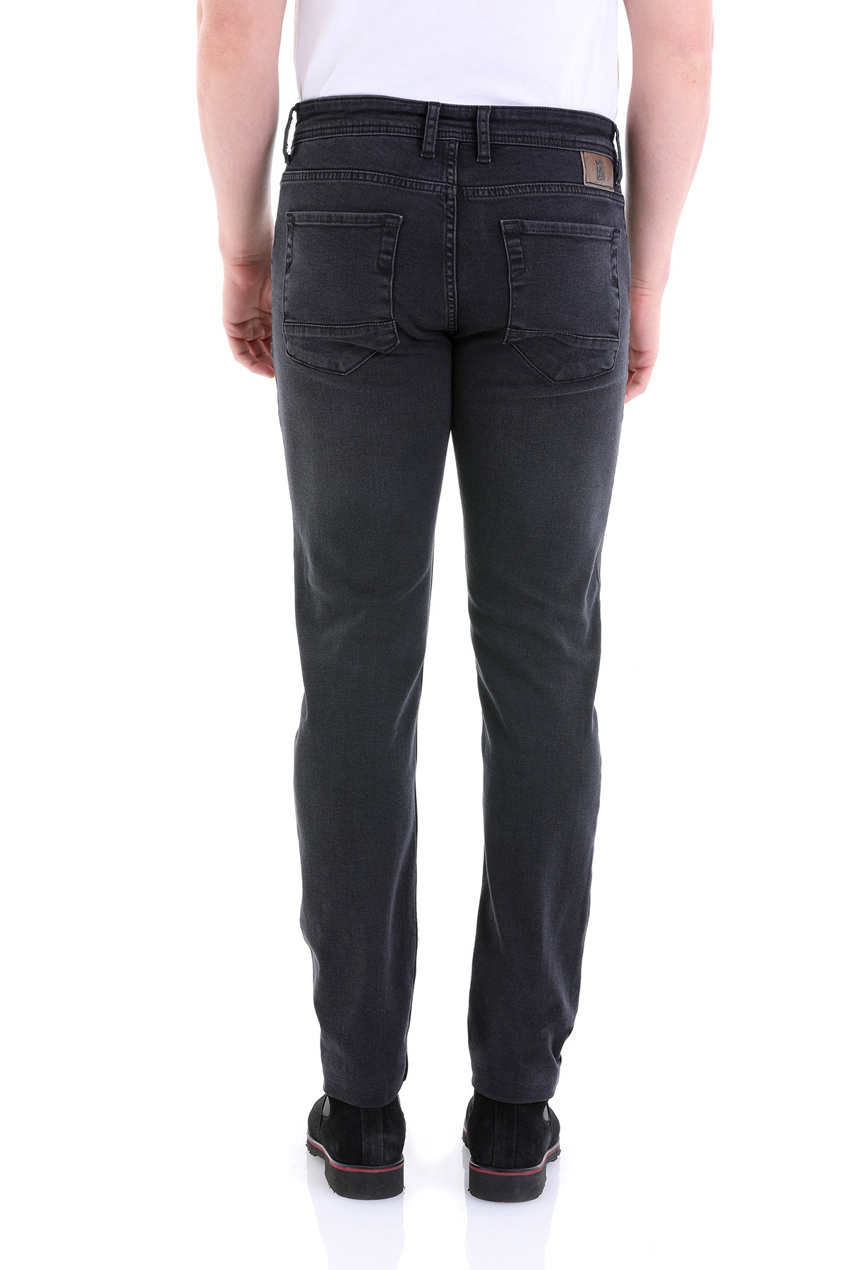 Slim Fit 5 Pocket Low Waist Charcoal Cotton Denim - MIB