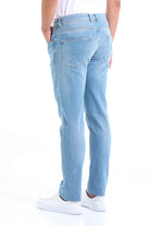 Slim Fit 5 Pocket Low Waist Light Blue Cotton Denim Jeans