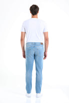 Slim Fit 5 Pocket Low Waist Light Blue Cotton Denim Jeans