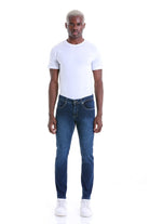 Slim Fit 5 Pocket Low Waist Light Navy Cotton Denim Jeans