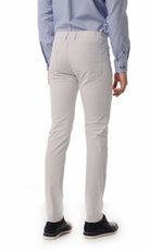 Slim Fit 5 Pocket Low Waist White Cotton Casual Pants - MIB