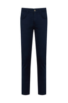 Slim Fit 5 Pocket Navy Cotton Casual Pants - MIB