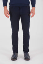 Slim Fit 5 Pocket Navy Low Waist Cotton Casual Pants - MIB