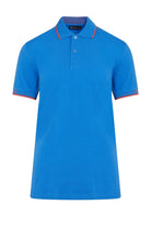 Slim Fit Basic Cotton Blend Blue Polo T-Shirt - MIB