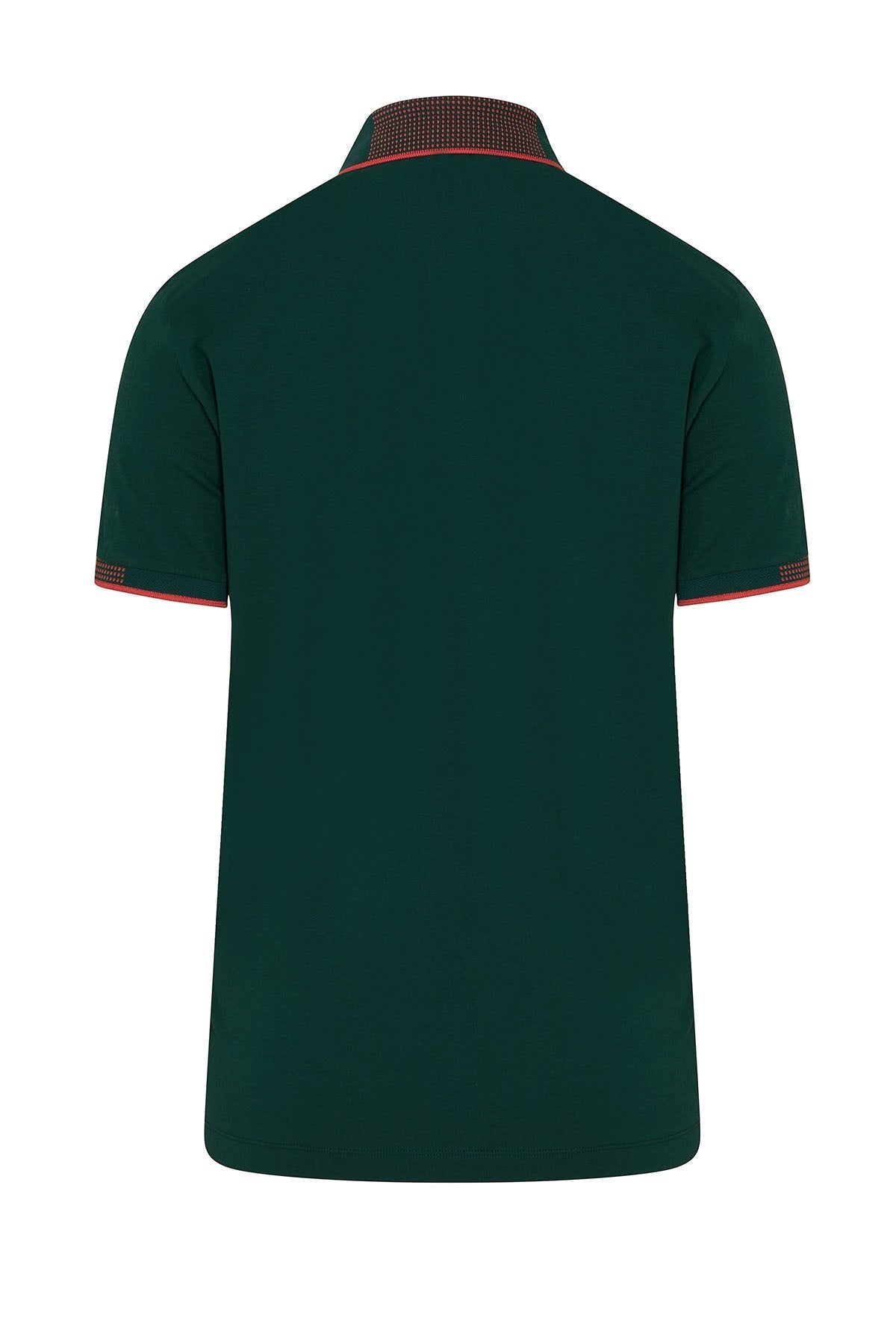 Slim Fit Basic Cotton Blend Green Polo T-Shirt - MIB