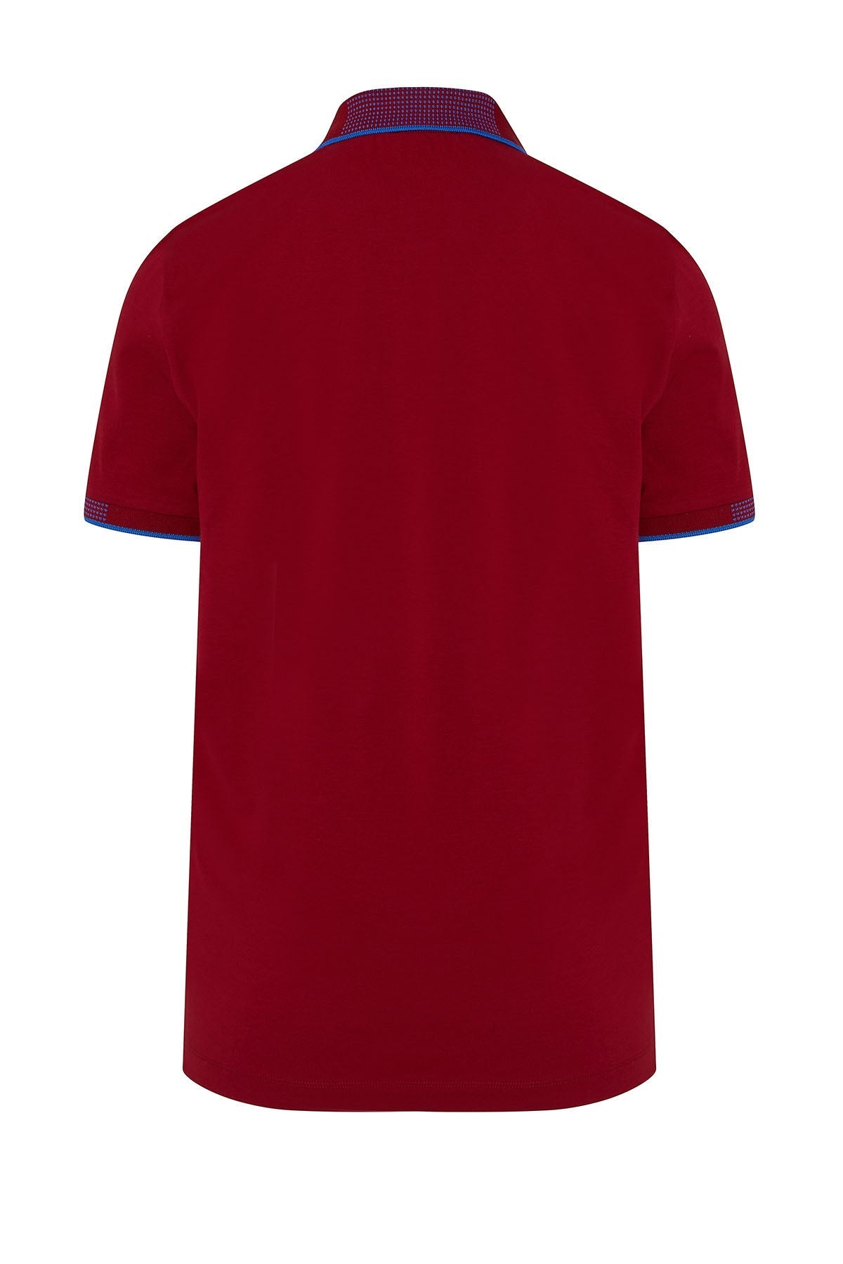 Slim Fit Basic Cotton Blend Polo T-shirt Burgundy - MIB