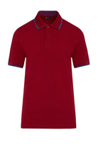 Slim Fit Basic Cotton Blend Polo T-shirt Burgundy - MIB