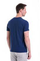 Slim Fit Basic Cotton Indigo V-Neck T-Shirt - MIB