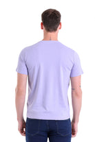 Slim Fit Basic Cotton Lilac V-Neck T-Shirt - MIB