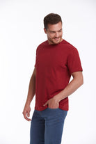 Slim Fit Basic Cotton Red Crew Neck T-Shirt - MIB