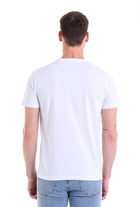 Slim Fit Basic Cotton White V-Neck T-Shirt - MIB