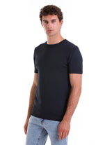 Slim Fit Basic Navy Crew Neck T-Shirt - MIB