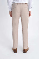 Slim Fit Beige Side Pocket Low Waist Cotton Casual Pants