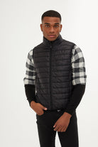 Slim Fit Black Down Like Padded Vest - MIB