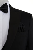 Slim Fit Black Peak Lapel Classic Tuxedo with Vest - MIB