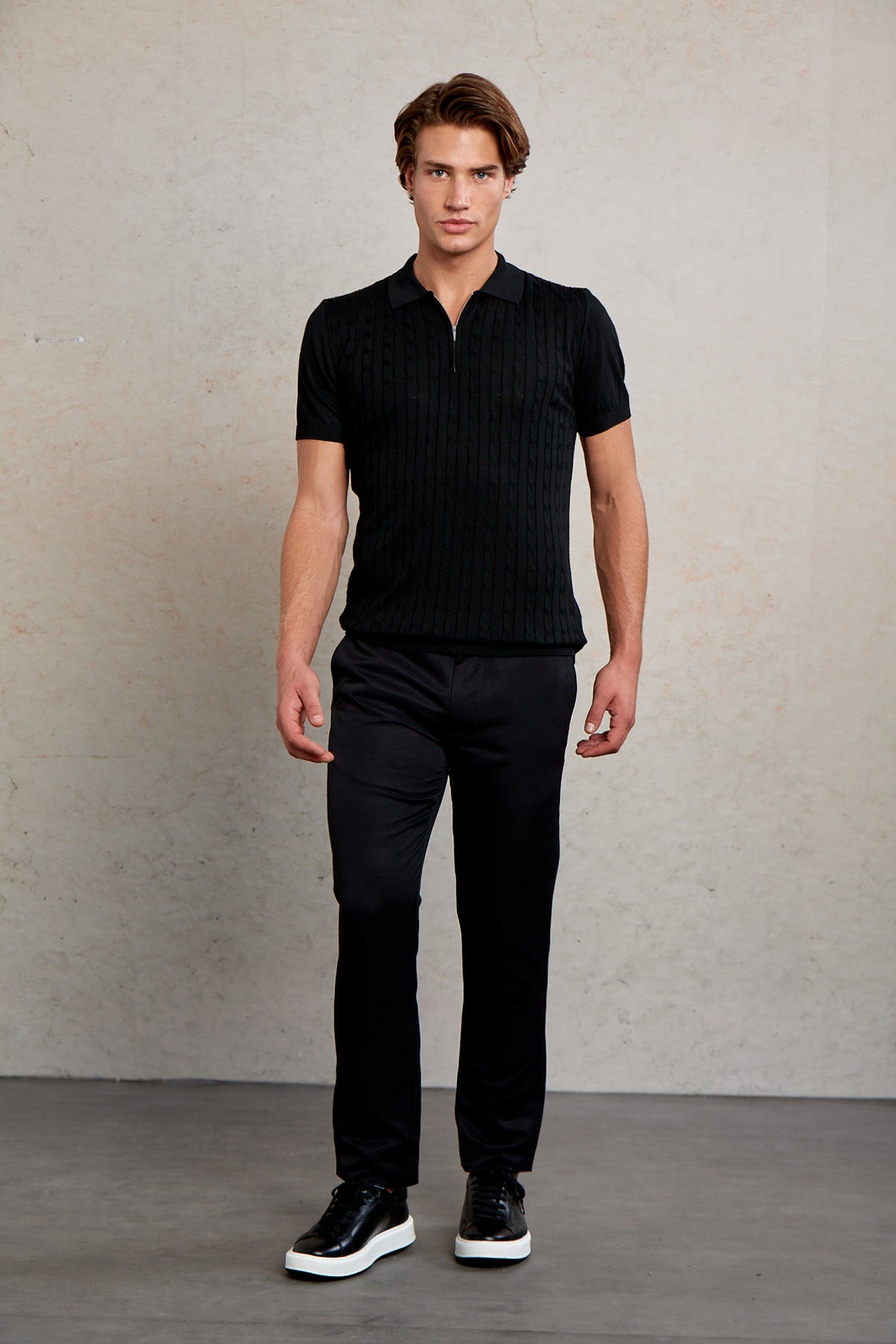 Slim Fit Black Polo T-Shirt - MIB