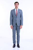 Slim Fit Blue Peak Lapel Classic Suit - MIB