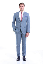 Slim Fit Blue Peak Lapel Classic Suit - MIB