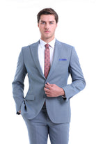 Slim Fit Blue Peak Lapel Classic Suit - MIB