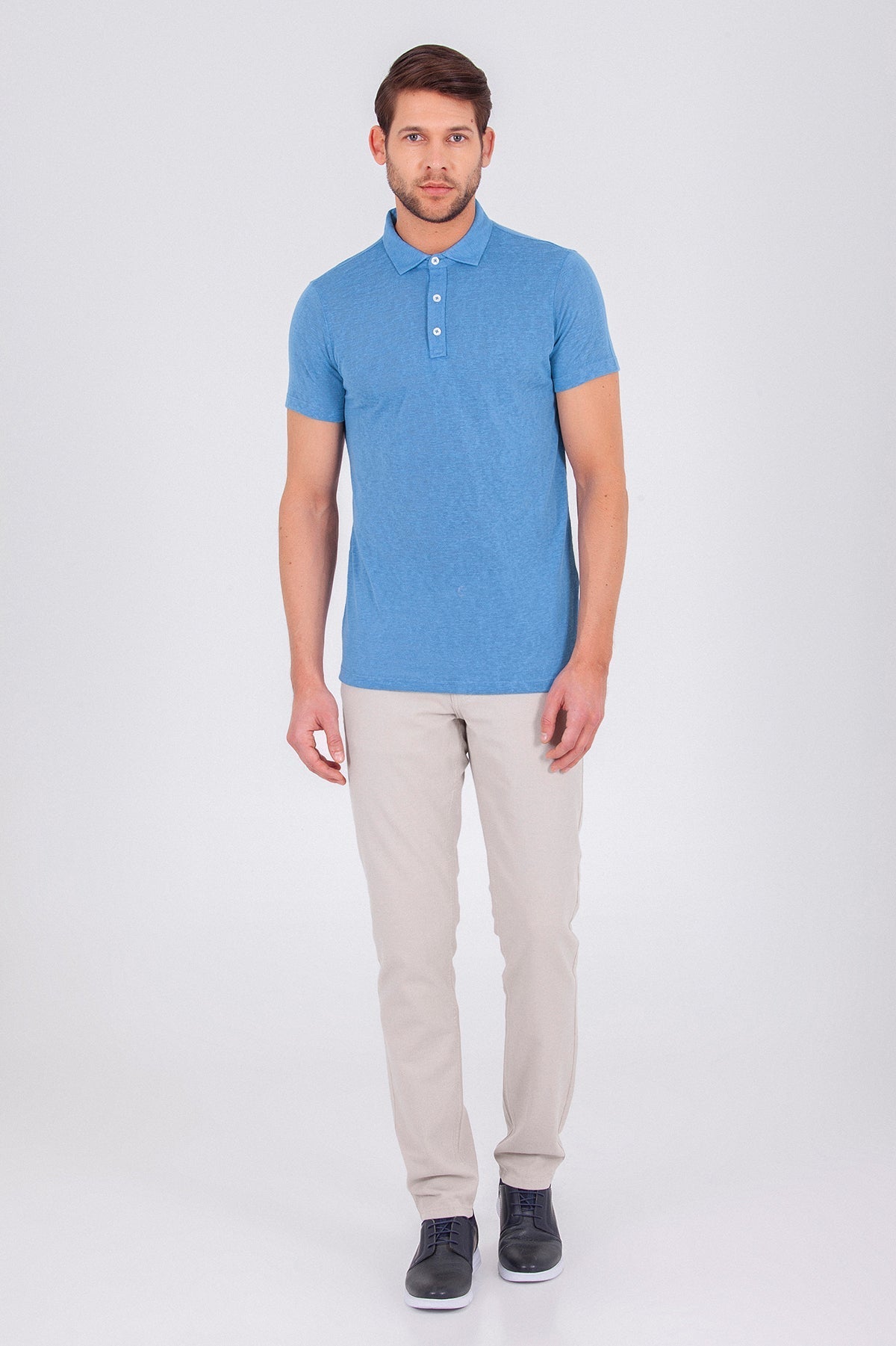 Slim Fit Blue Polo T-Shirt - MIB