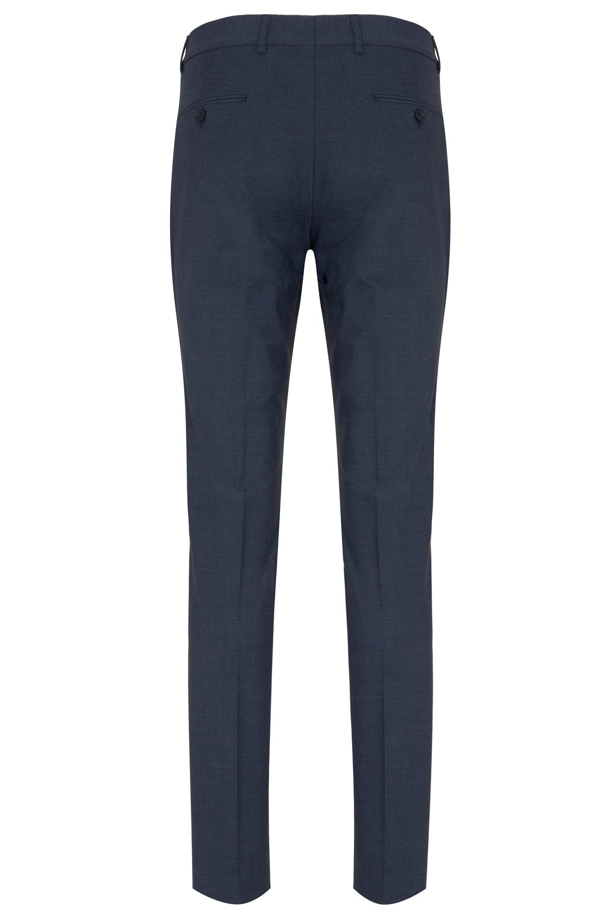 Slim Fit Blue Side Pocket Low Waist Wool Dress Pants - MIB