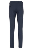 Slim Fit Blue Side Pocket Low Waist Wool Dress Pants - MIB