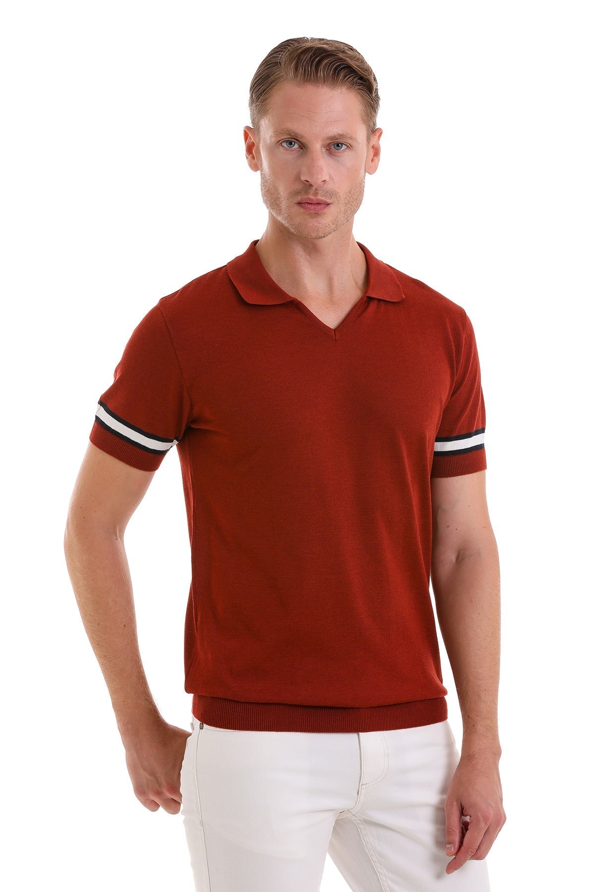 Slim Fit Brick Polo T-Shirt - MIB