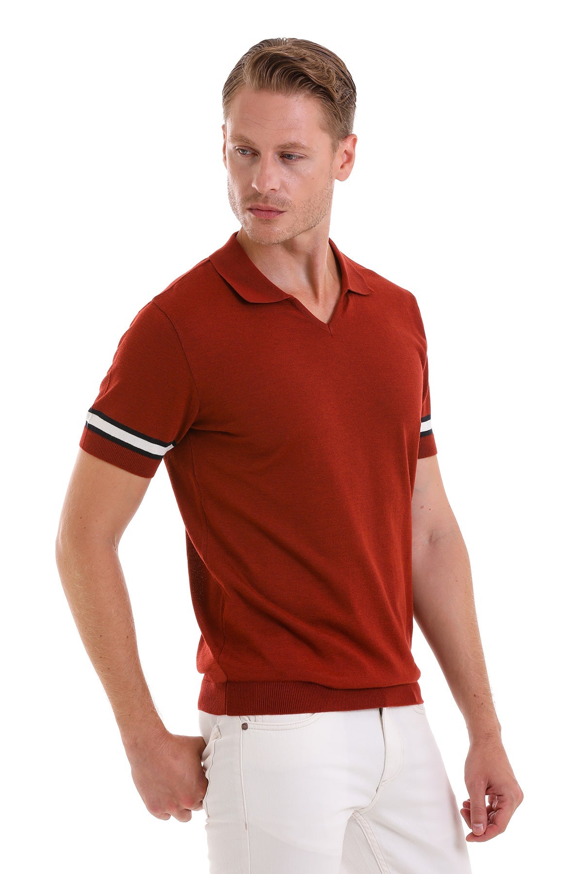 Slim Fit Brick Polo T-Shirt - MIB