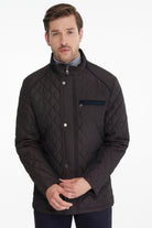 Slim Fit Burgundy Quilted Nivo Nebraska Coat - SAYKI