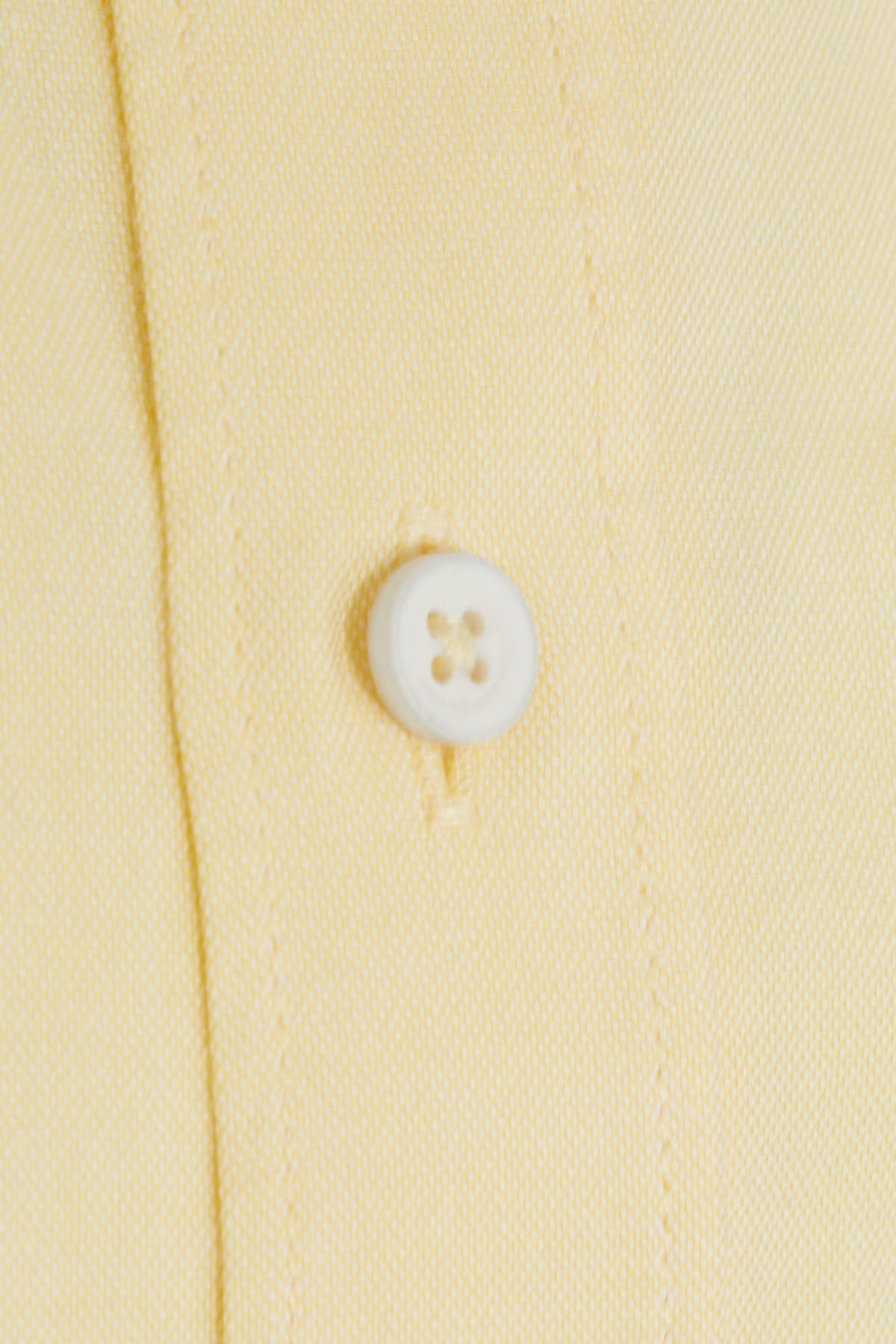 Slim Fit Button-Down Long Sleeve Cotton Yellow Casual Shirt