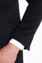 Slim Fit Cachet Charcoal Wool Blend Overcoat - MIB