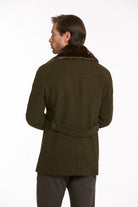 Slim Fit Cachet Double Breasted Wool Blend Light Gray Coat