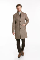 Slim Fit Cachet Notch Lapel Mink Overcoat - SAYKI